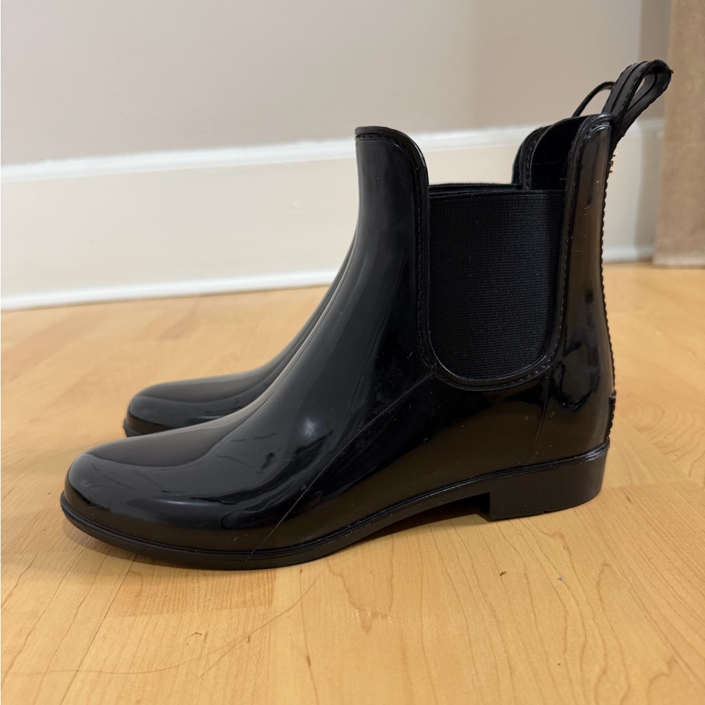 Sam Edelman Black Rubber Rain Boots Chelsea Style Waterproof - Picture 4 of 9